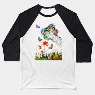 Ostrich peeking Baseball T-Shirt